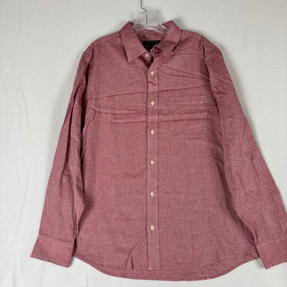 Banana Republic Other - Banana Republic‎ Relaxed Fit Men's Size L Red Button Down Shirt Long Sleeve